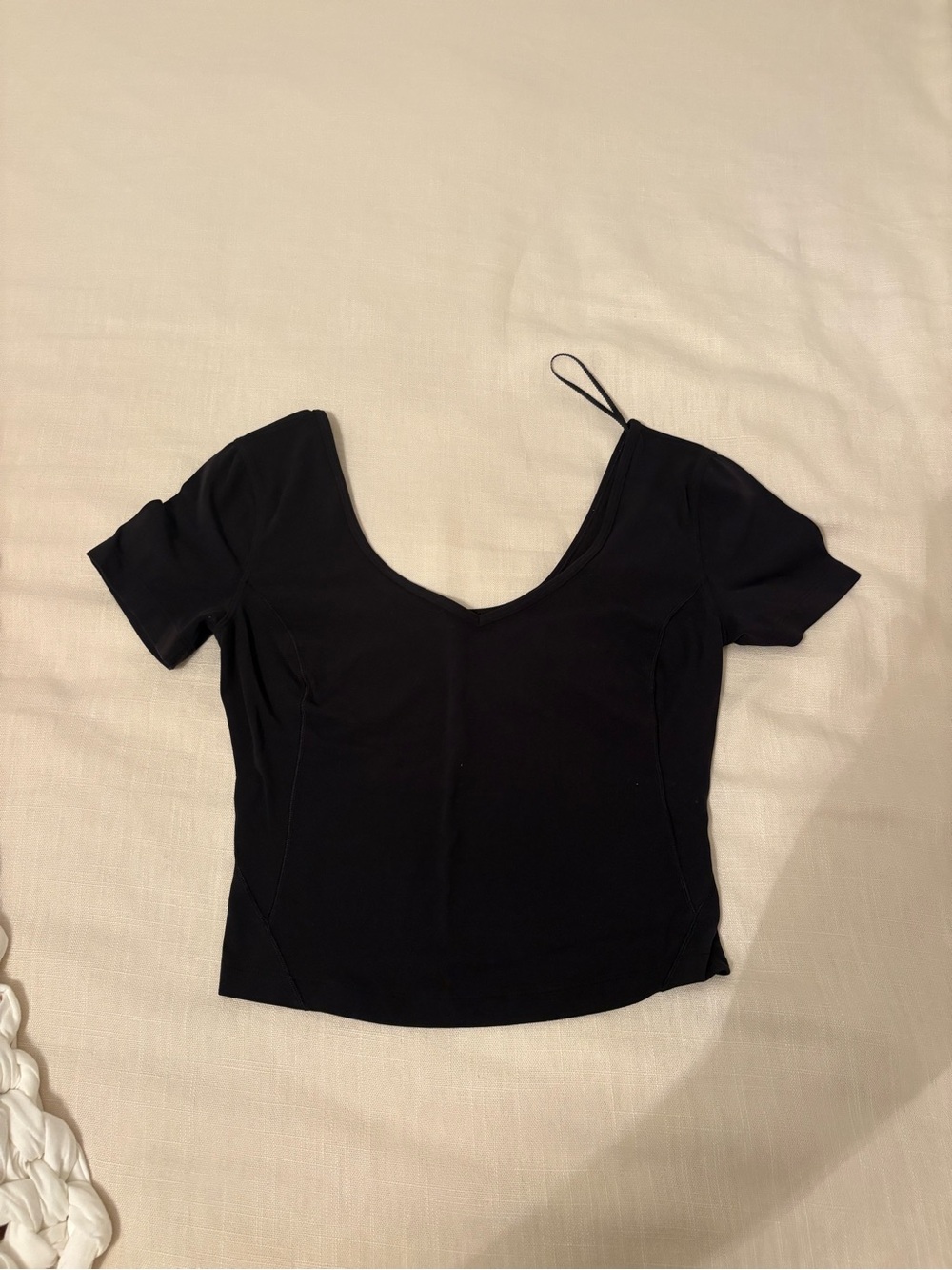 Lululemon Align Short Sleeve Cropped Tee in Black